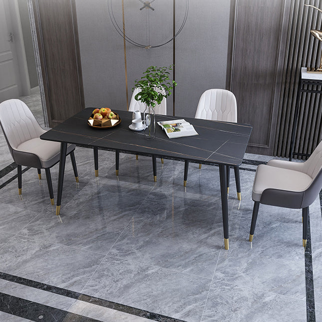 Mesa de comedor de comedor de piedra moderna de acabado mate