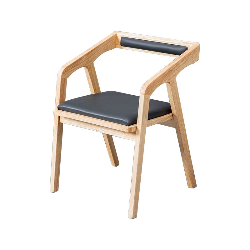 Silla de comedor tapizada con respaldo abierto moderno con acabado mate