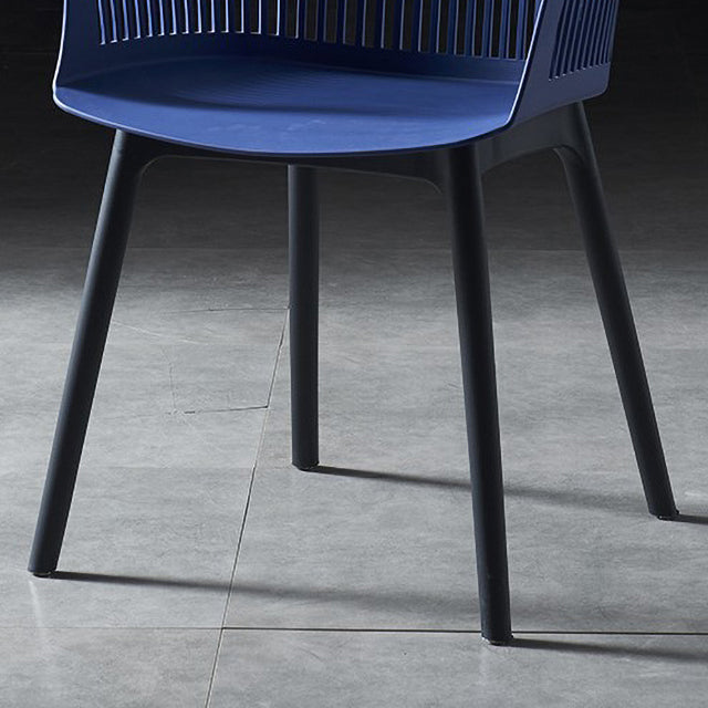 Silla escandinava de plástico para comedor, cocina, sillón con respaldo de listones