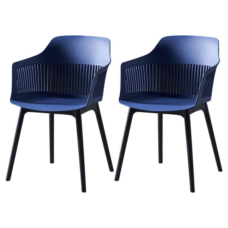 Silla escandinava de plástico para comedor, cocina, sillón con respaldo de listones