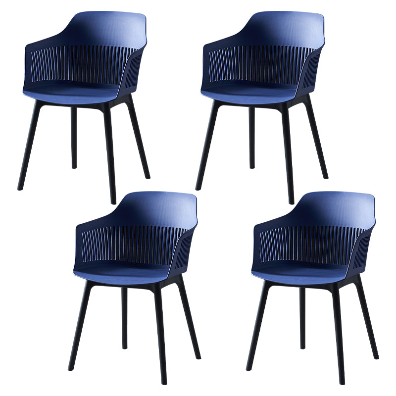 Silla escandinava de plástico para comedor, cocina, sillón con respaldo de listones