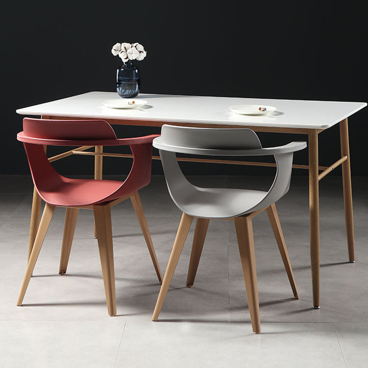 Silla moderna con respaldo abierto, sillones de comedor con patas de metal para cocina