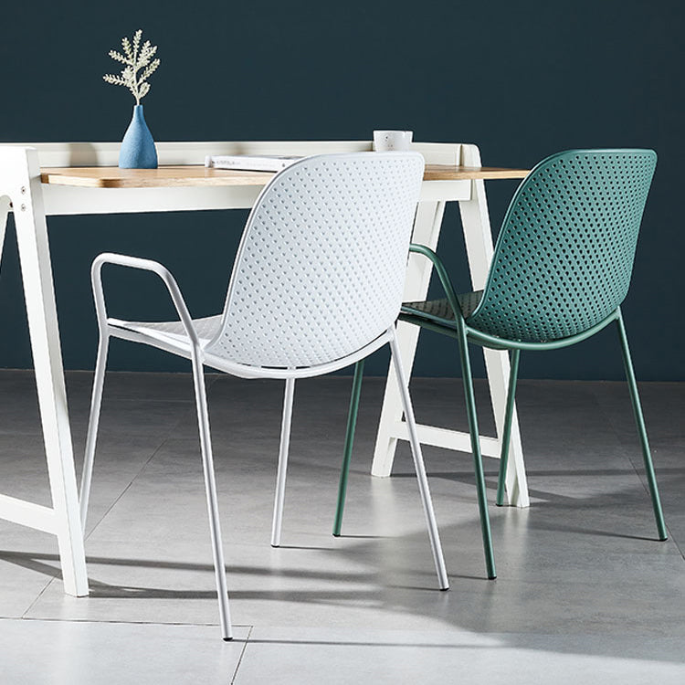 Silla de estilo moderno sillones de comedor con patas de metal para cocina