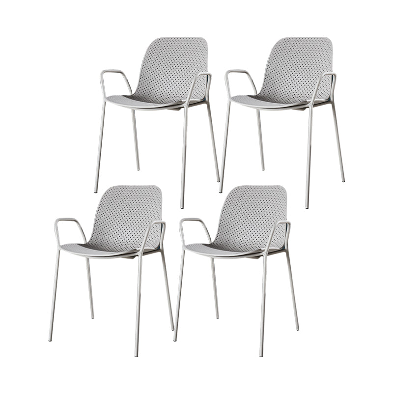 Silla de estilo moderno sillones de comedor con patas de metal para cocina