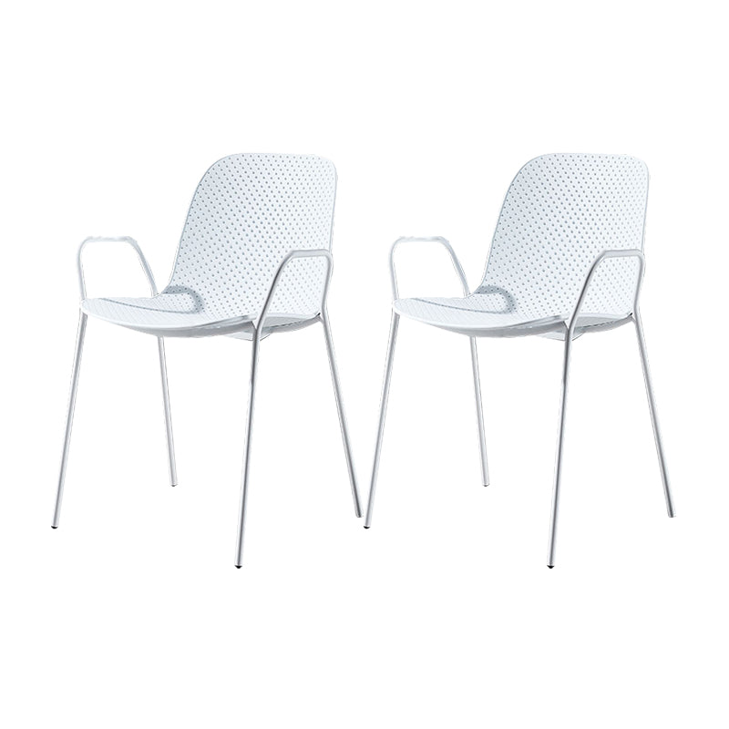 Silla de estilo moderno sillones de comedor con patas de metal para cocina