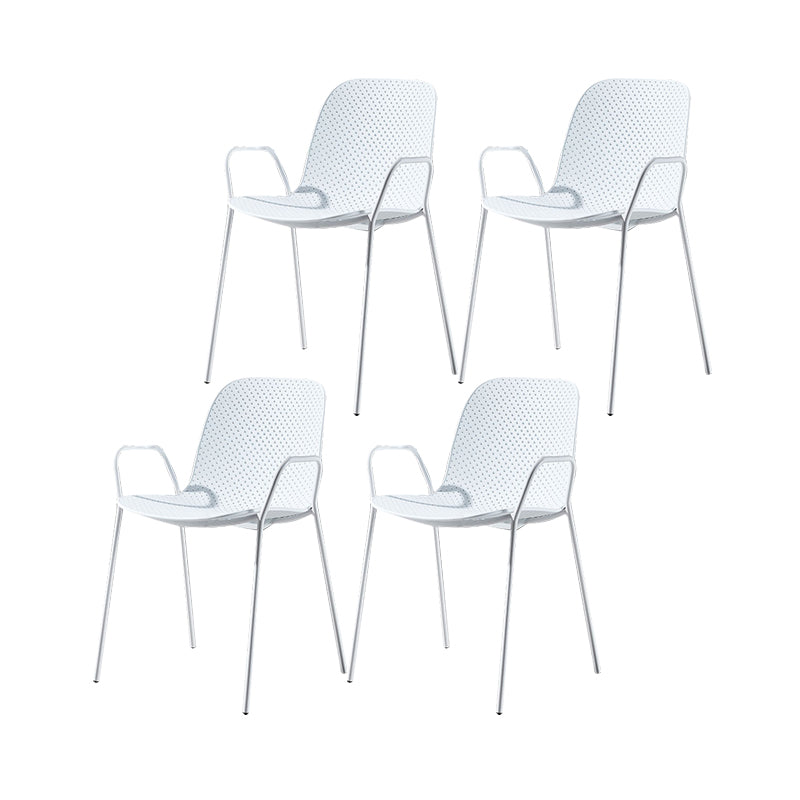 Silla de estilo moderno sillones de comedor con patas de metal para cocina