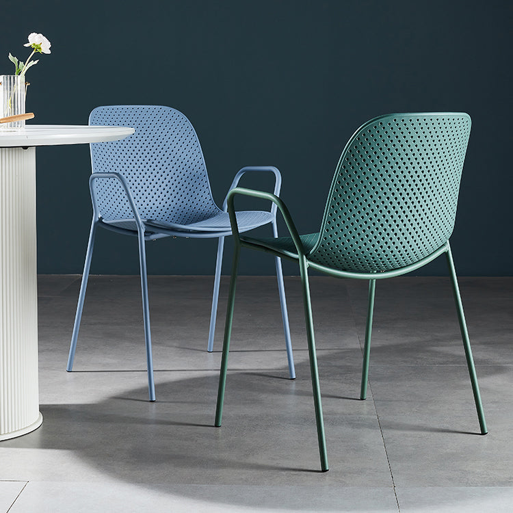 Silla de estilo moderno sillones de comedor con patas de metal para cocina