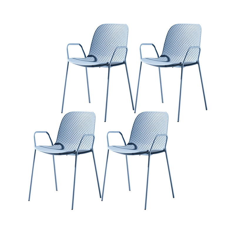Silla de estilo moderno sillones de comedor con patas de metal para cocina
