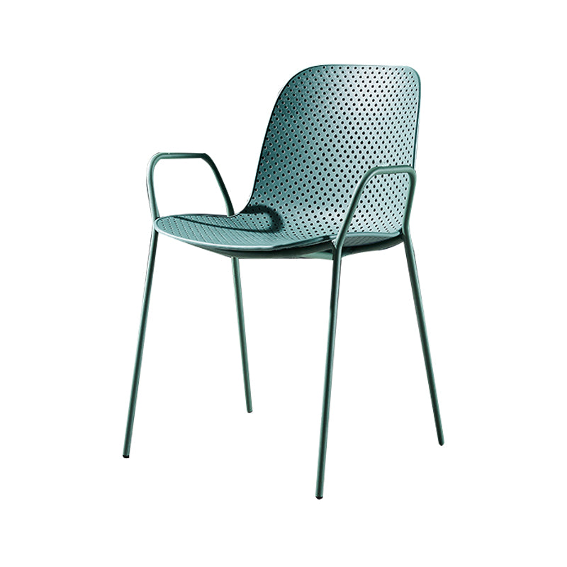 Silla de estilo moderno sillones de comedor con patas de metal para cocina
