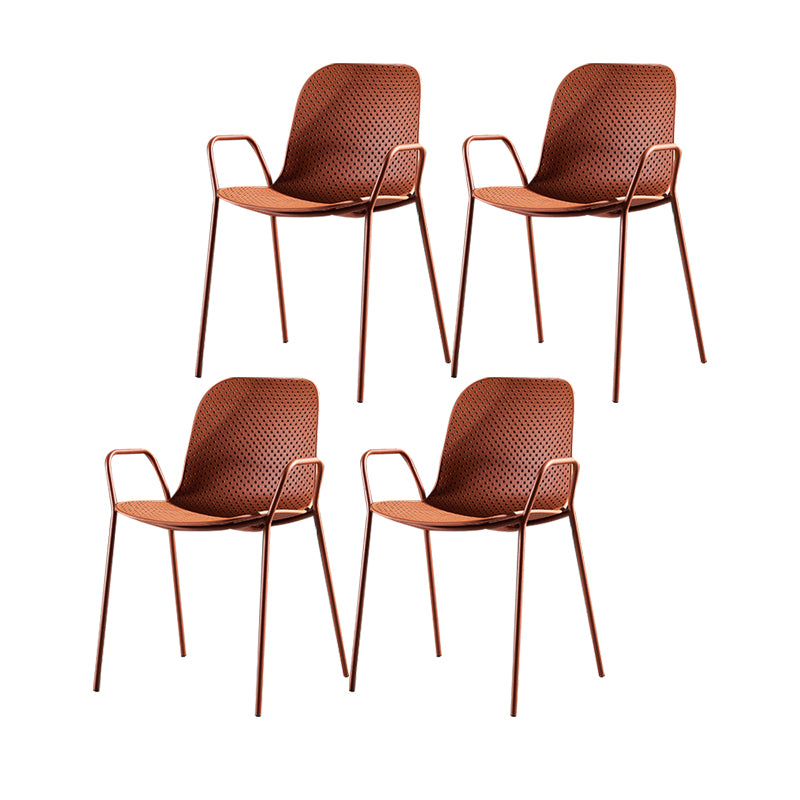 Silla de estilo moderno sillones de comedor con patas de metal para cocina