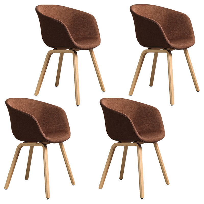 Moderne melktheewinkel vaste achterstoel plastic matte afwerking eetstoel