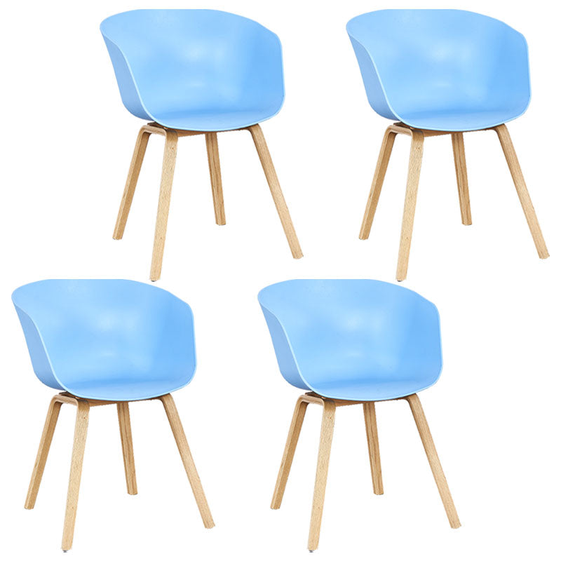 Silla de té de té de leche moderna sólida sillón de plástico para acabado mate silla de comedor