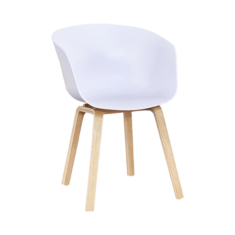Silla de té de té de leche moderna sólida sillón de plástico para acabado mate silla de comedor