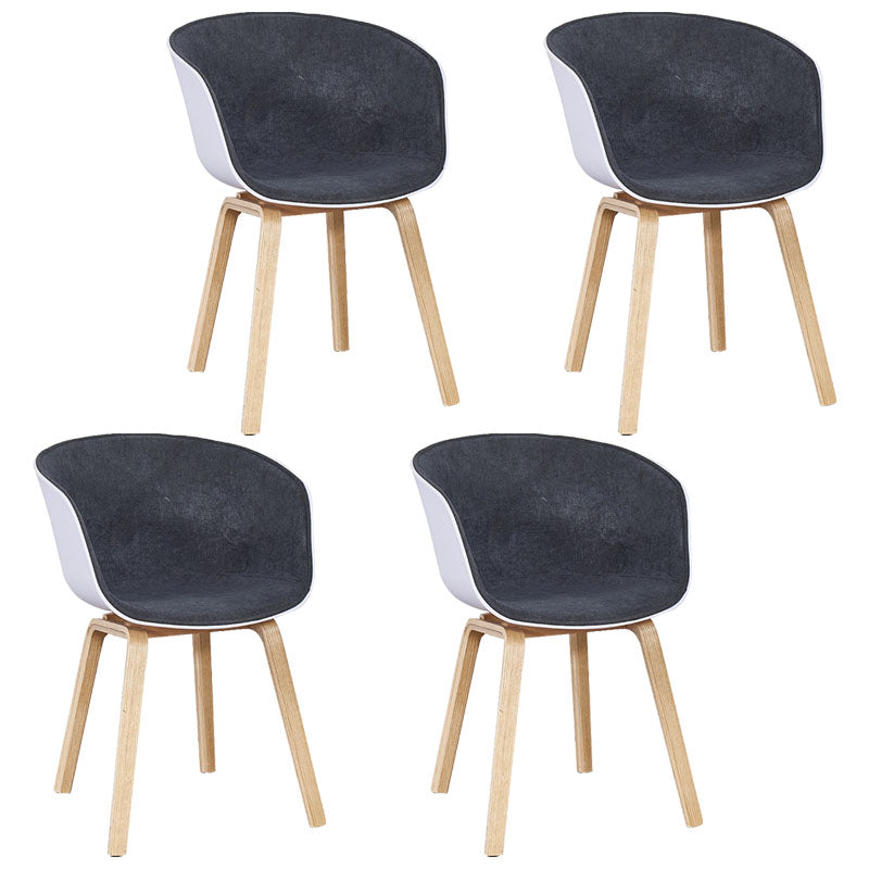 Silla de té de té de leche moderna sólida sillón de plástico para acabado mate silla de comedor