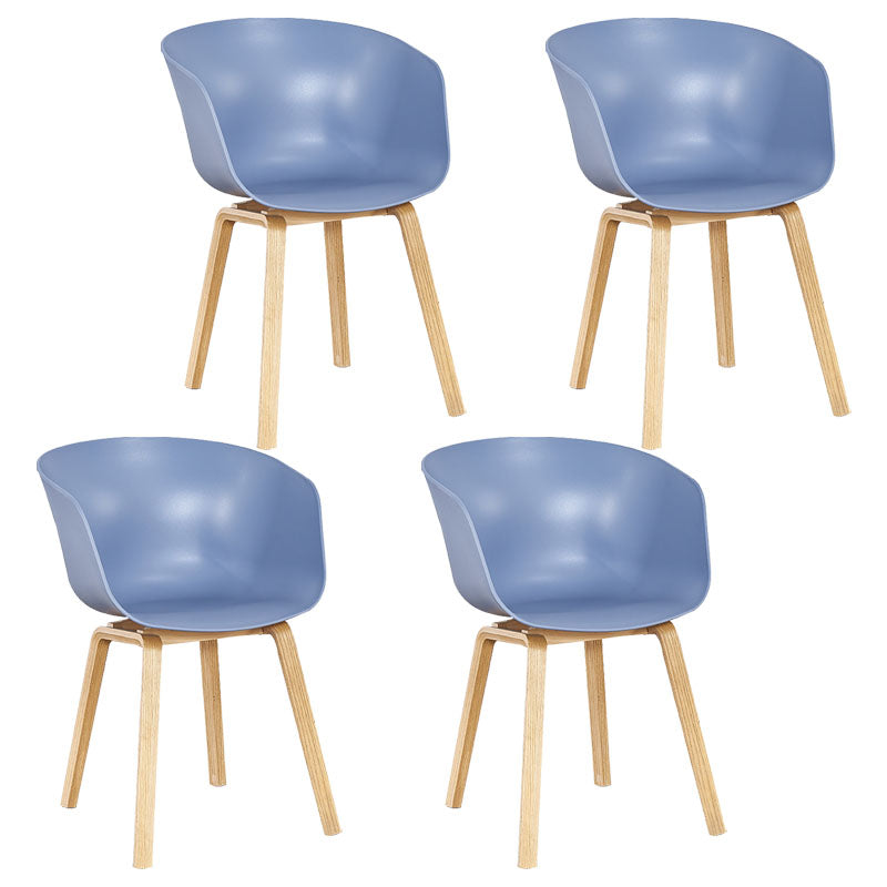 Silla de té de té de leche moderna sólida sillón de plástico para acabado mate silla de comedor