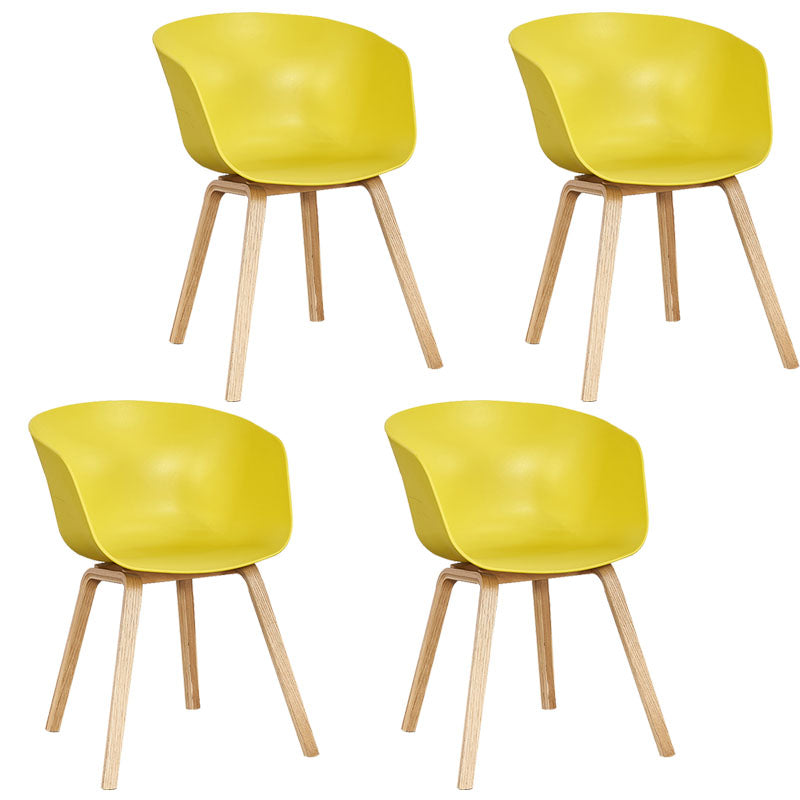 Silla de té de té de leche moderna sólida sillón de plástico para acabado mate silla de comedor