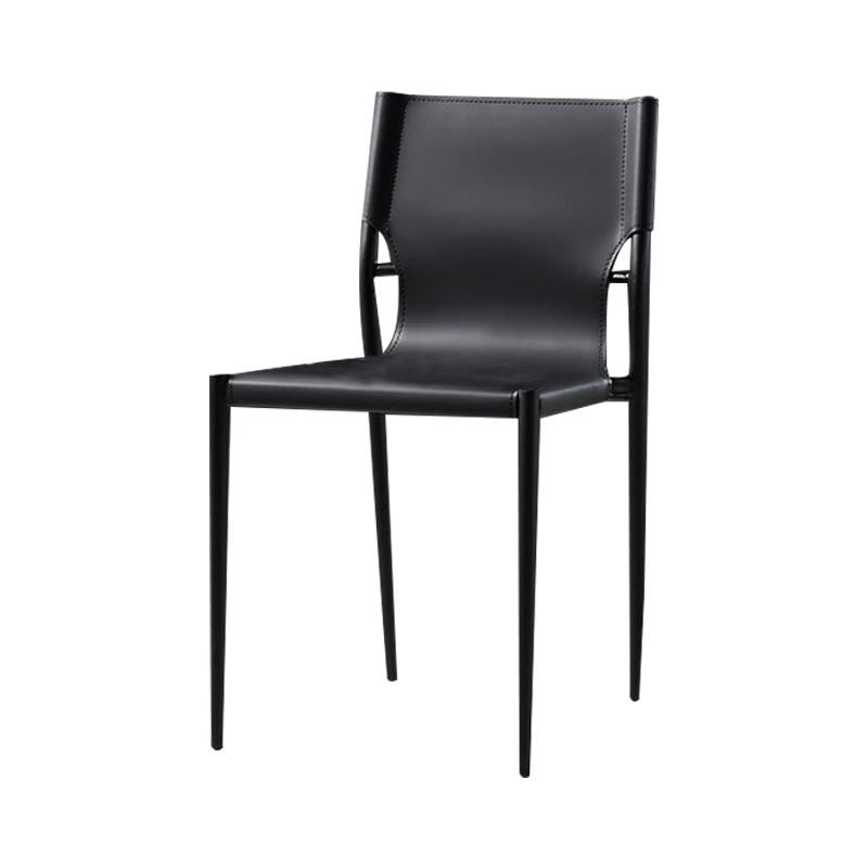 Silla de estilo moderno, sillas sin brazos con patas de metal para cocina