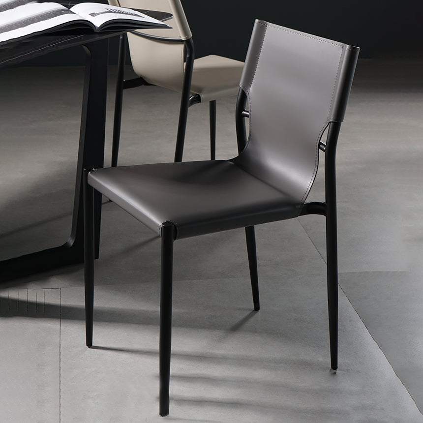Silla de estilo moderno, sillas sin brazos con patas de metal para cocina
