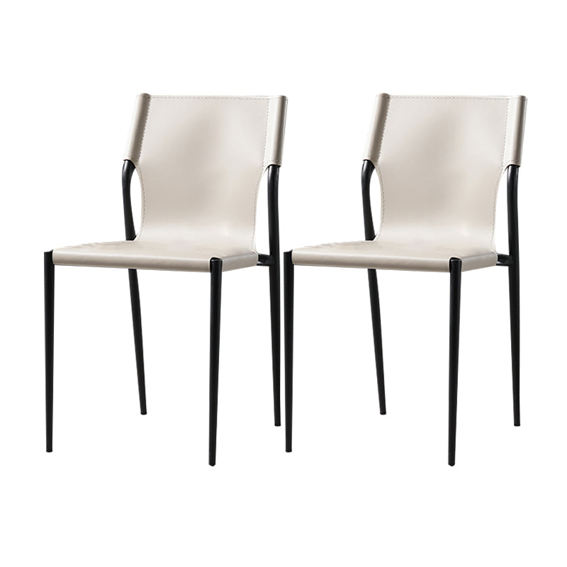 Silla de estilo moderno, sillas sin brazos con patas de metal para cocina
