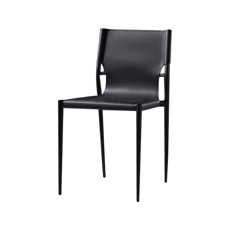 Silla de estilo moderno, sillas sin brazos con patas de metal para cocina