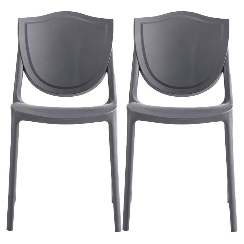 Silla de estilo moderno, sillas sin brazos con patas de plástico para cocina