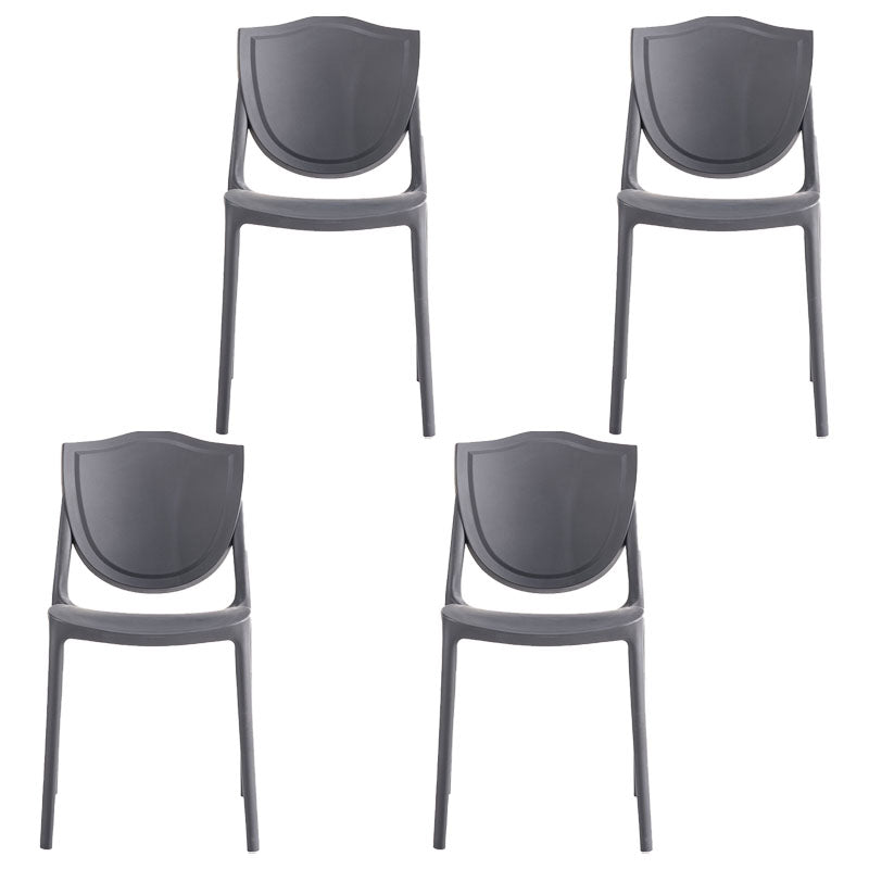 Silla de estilo moderno, sillas sin brazos con patas de plástico para cocina