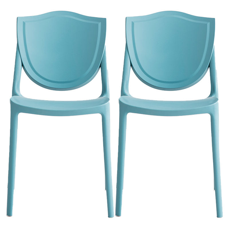 Silla de estilo moderno, sillas sin brazos con patas de plástico para cocina