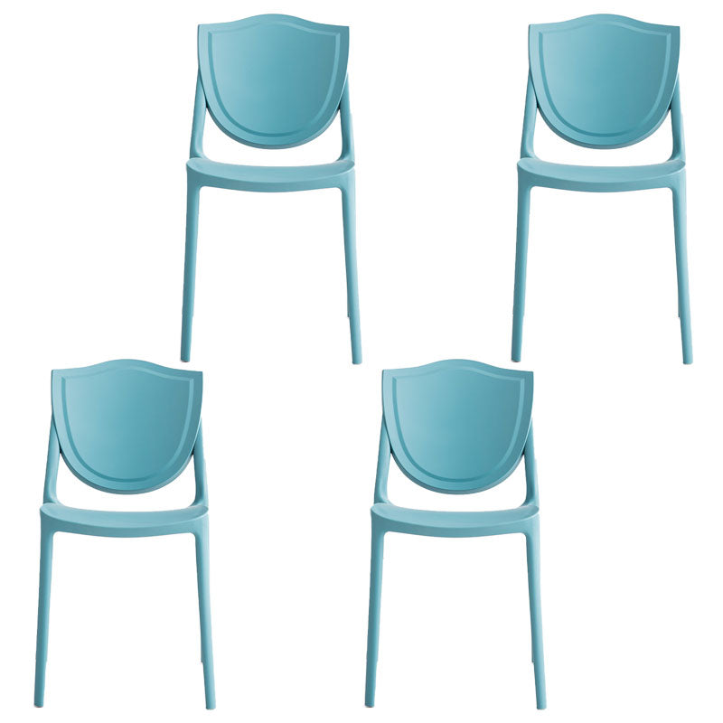 Silla de estilo moderno, sillas sin brazos con patas de plástico para cocina