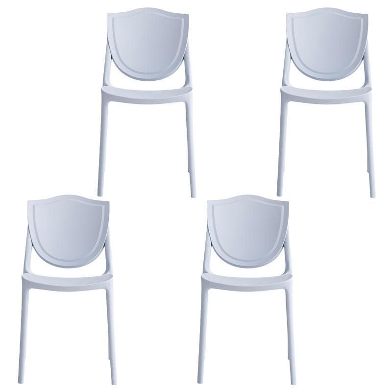 Silla de estilo moderno, sillas sin brazos con patas de plástico para cocina