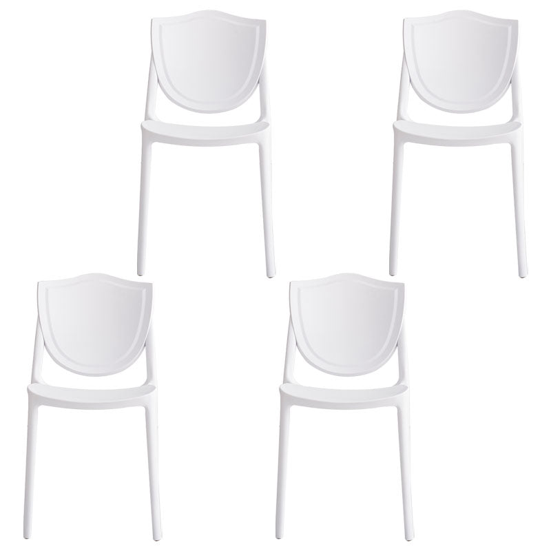Silla de estilo moderno, sillas sin brazos con patas de plástico para cocina