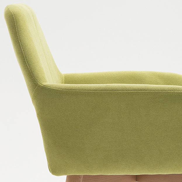 Silla escandinava de madera para comedor, cocina, sillón con respaldo abierto