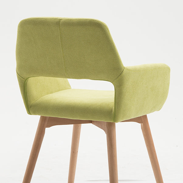 Silla escandinava de madera para comedor, cocina, sillón con respaldo abierto