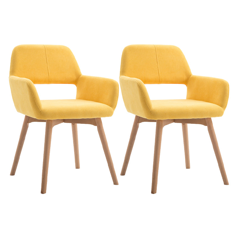 Silla escandinava de madera para comedor, cocina, sillón con respaldo abierto