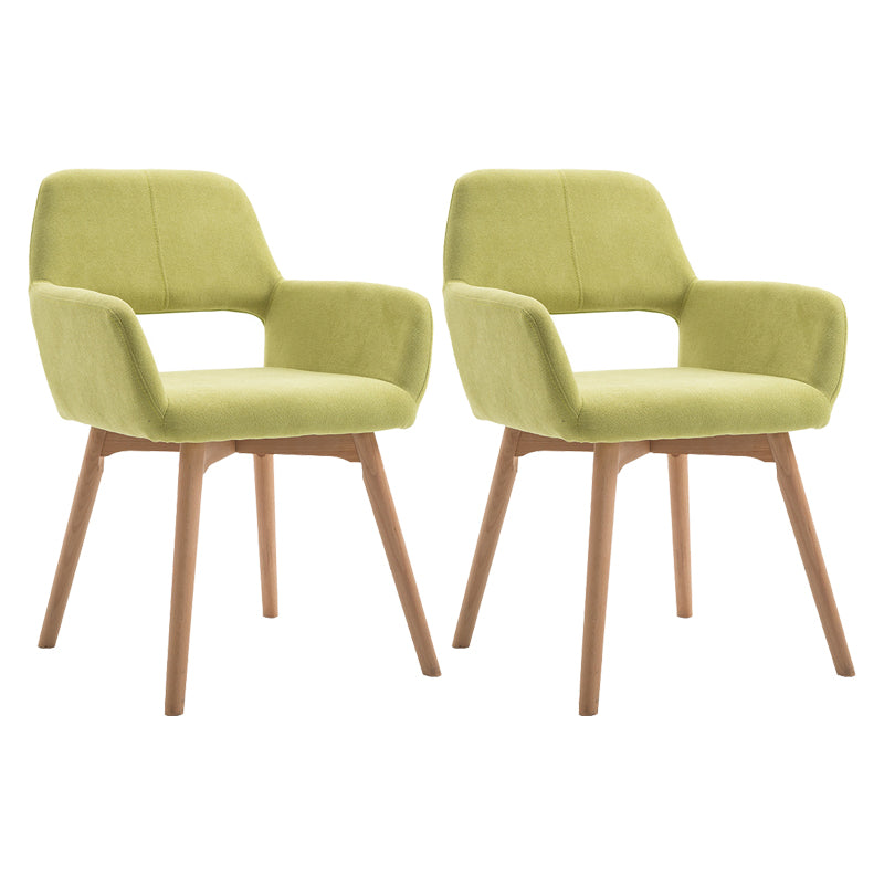 Silla escandinava de madera para comedor, cocina, sillón con respaldo abierto