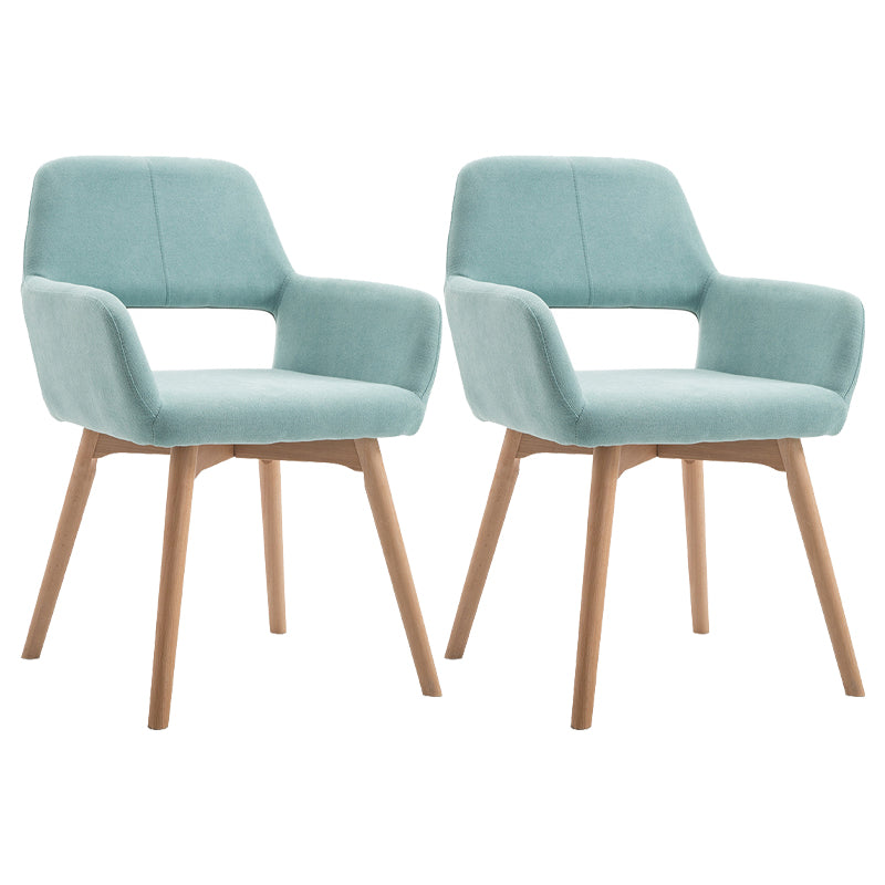 Silla escandinava de madera para comedor, cocina, sillón con respaldo abierto