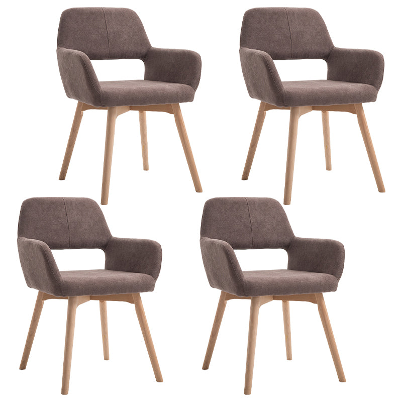 Silla escandinava de madera para comedor, cocina, sillón con respaldo abierto