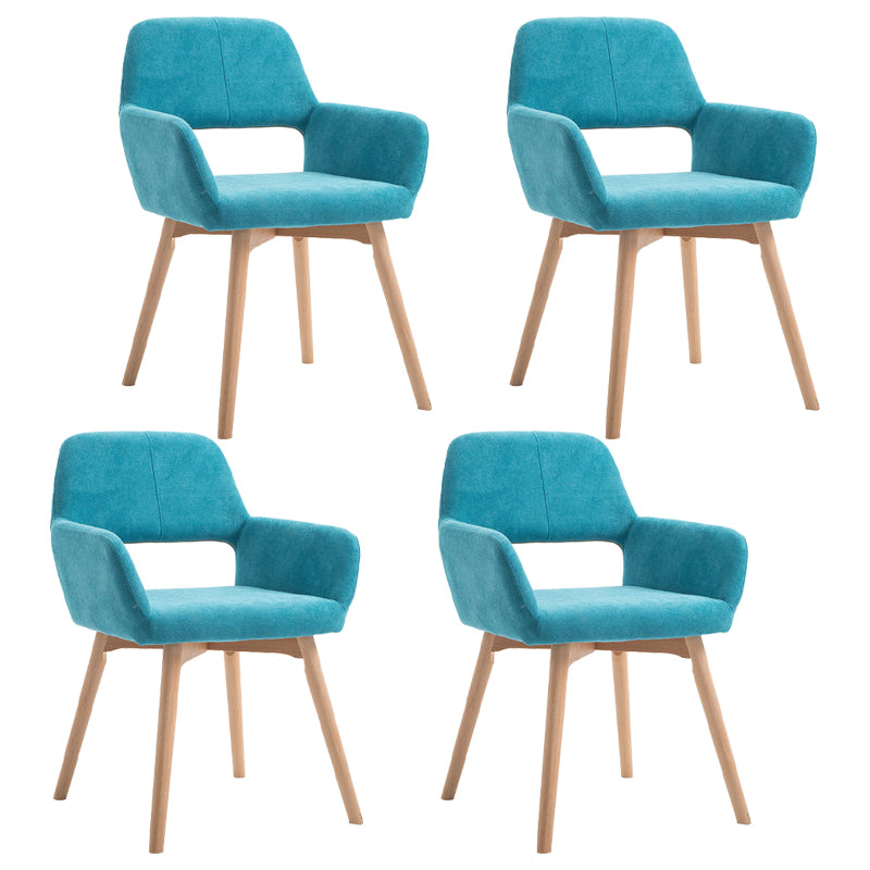 Silla escandinava de madera para comedor, cocina, sillón con respaldo abierto