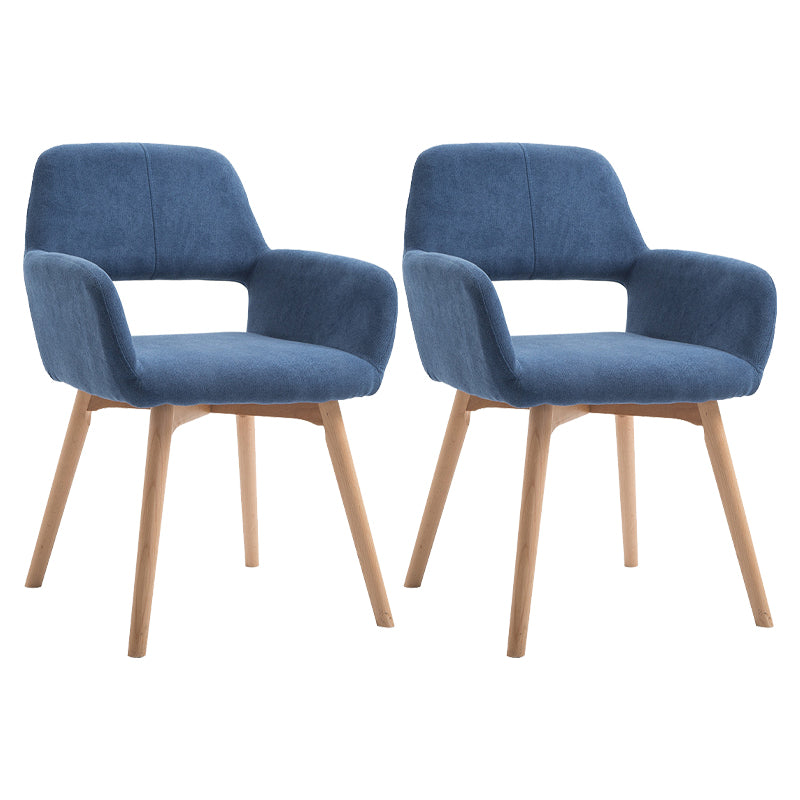 Silla escandinava de madera para comedor, cocina, sillón con respaldo abierto