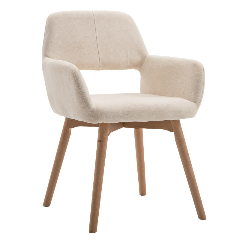 Silla escandinava de madera para comedor, cocina, sillón con respaldo abierto