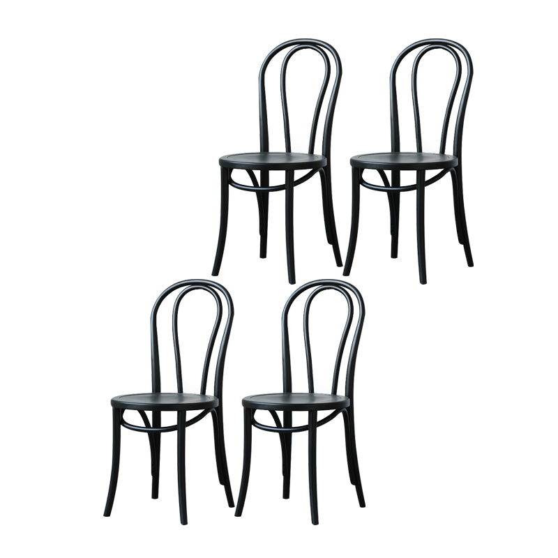 Silla lateral trasera Windsor de estilo escandinavo para sillas de comedor de madera para el hogar