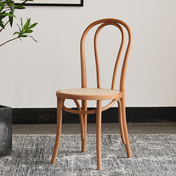 Silla lateral trasera Windsor de estilo escandinavo para sillas de comedor de madera para el hogar
