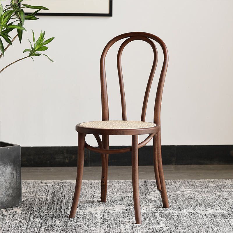 Silla lateral trasera Windsor de estilo escandinavo para sillas de comedor de madera para el hogar