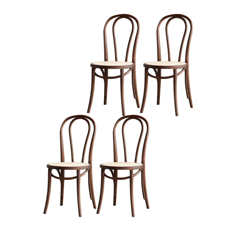 Silla lateral trasera Windsor de estilo escandinavo para sillas de comedor de madera para el hogar