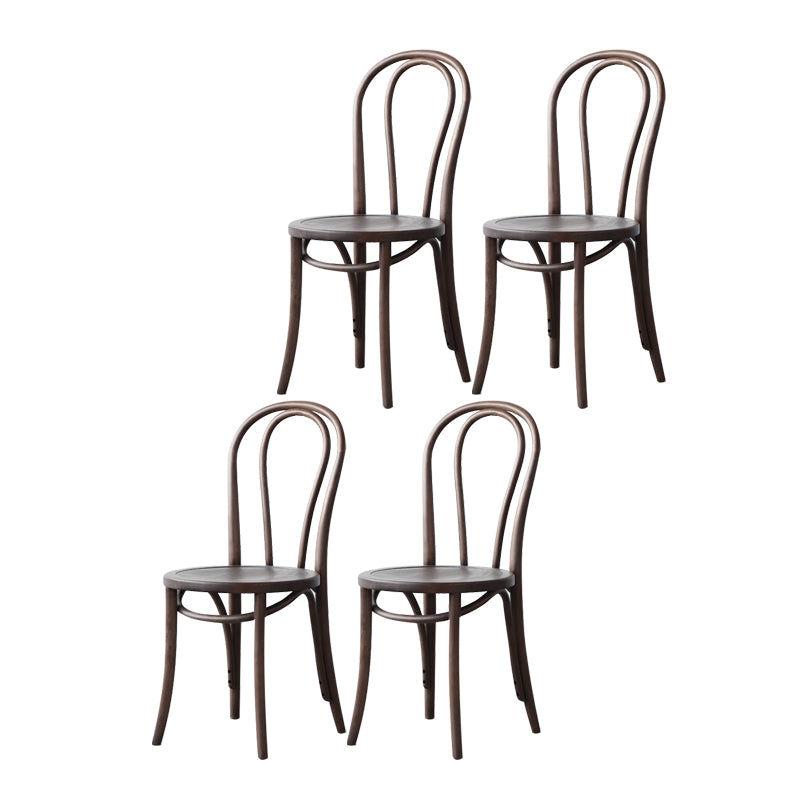 Silla lateral trasera Windsor de estilo escandinavo para sillas de comedor de madera para el hogar