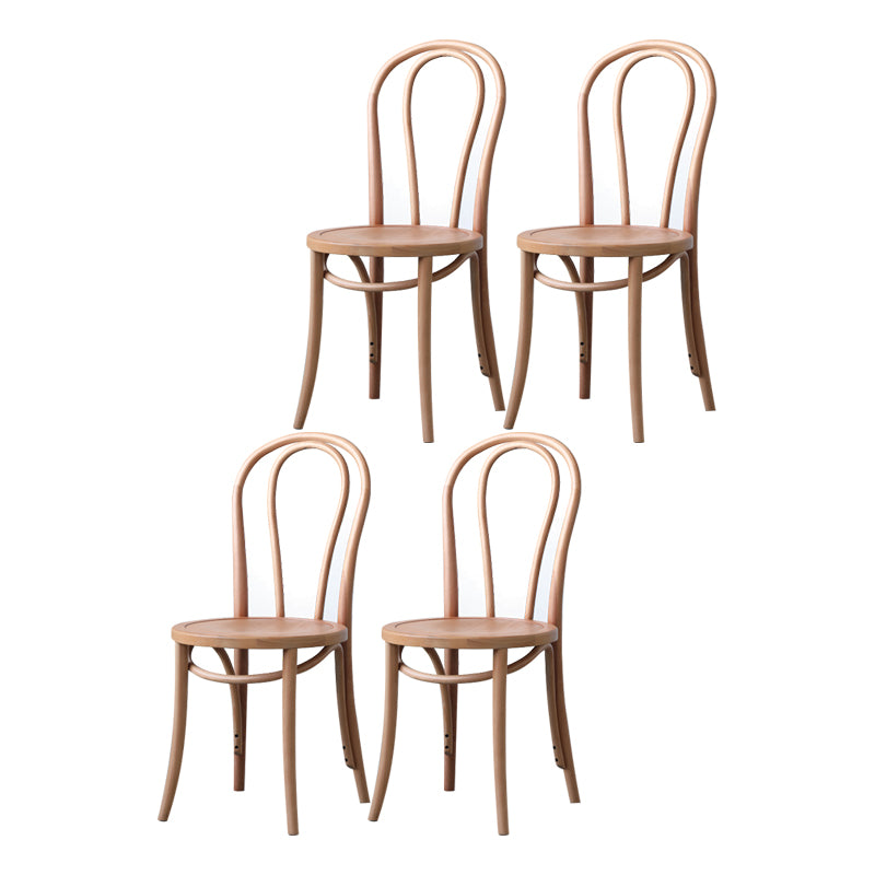 Silla lateral trasera Windsor de estilo escandinavo para sillas de comedor de madera para el hogar