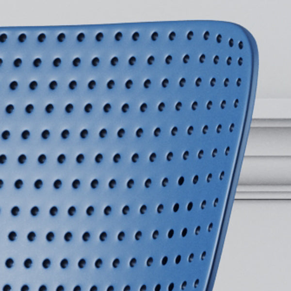 Silla lateral de comedor escandinava de plástico, silla con respaldo abierto de cocina