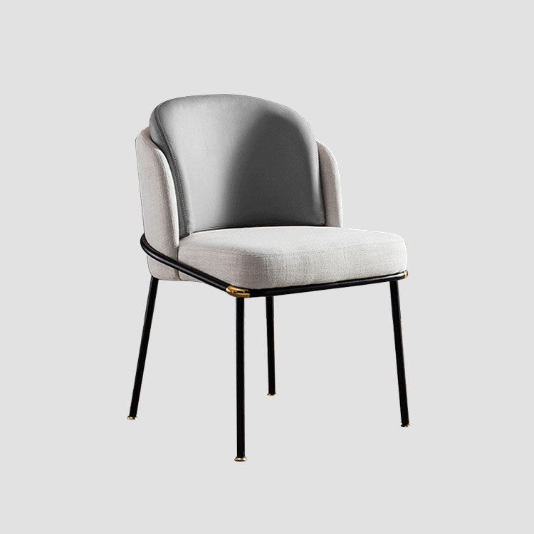 Sillas de estilo moderno, sillas sin brazos con patas de metal para cocina