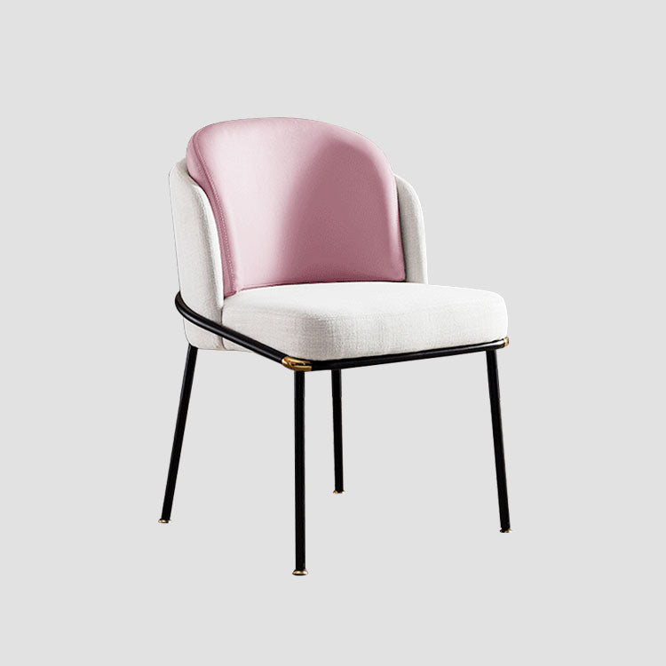 Sillas de estilo moderno, sillas sin brazos con patas de metal para cocina