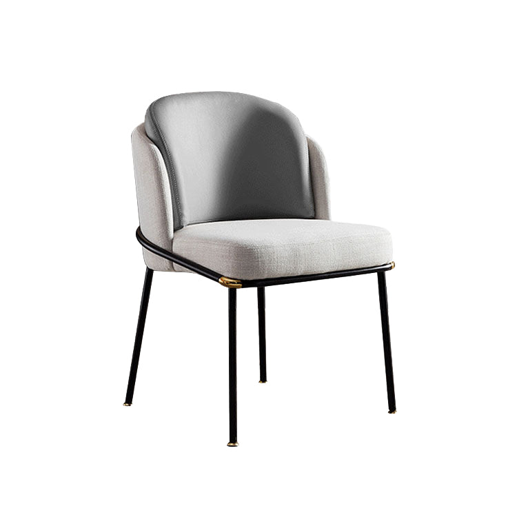 Sillas de estilo moderno, sillas sin brazos con patas de metal para cocina
