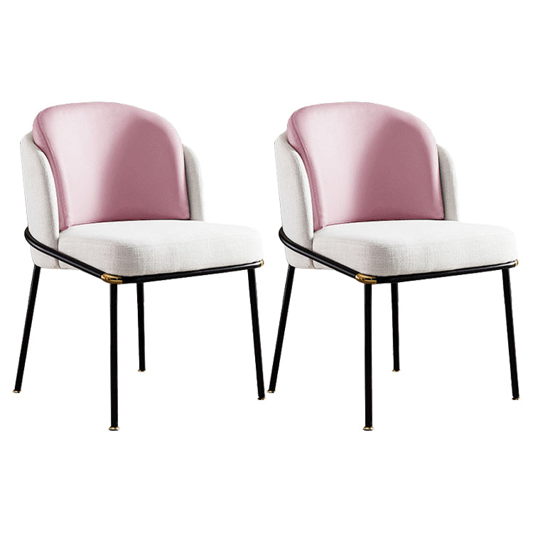 Sillas de estilo moderno, sillas sin brazos con patas de metal para cocina
